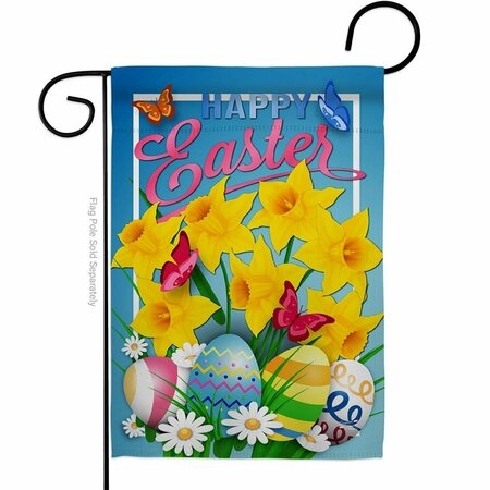 PATIO TRASERO G135154-BO Daffodils Easter Springtime Double-Sided Decorative Garden Flag, Multi Color PA3920021